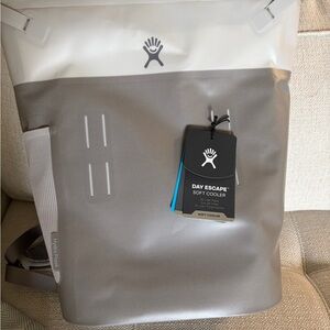 Hydro Flask Gray and White Backpack Cooler
